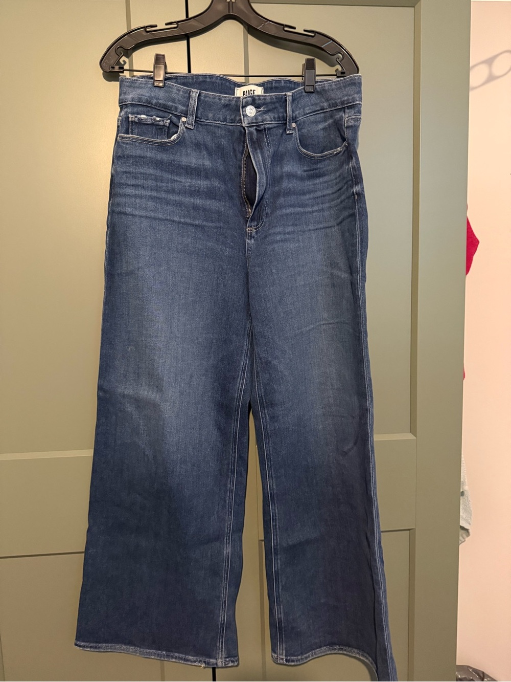 PAIGE Aneesa Wide Leg Petite Jeans
